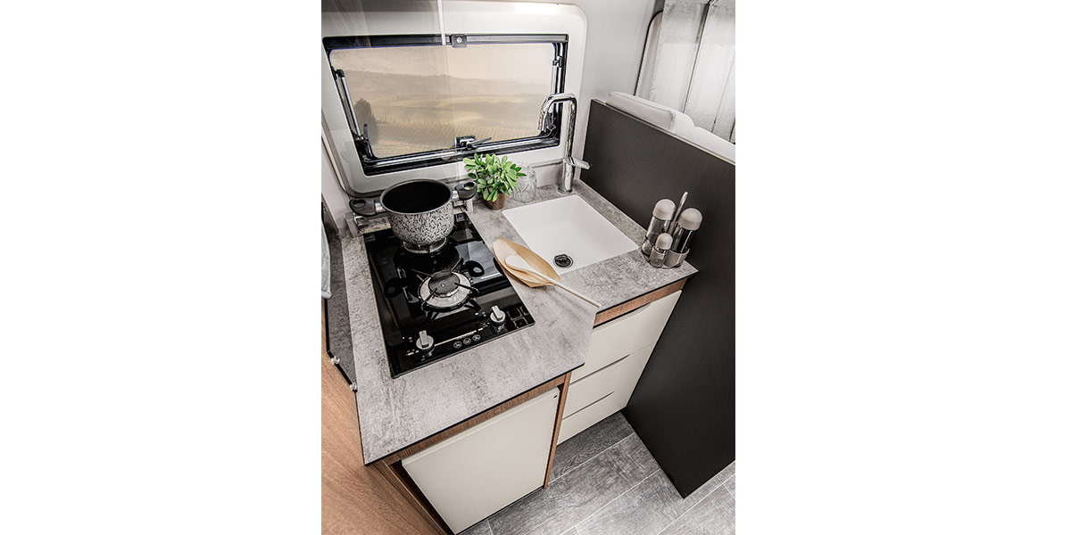 Wohnmobil Giottiline Teilintegriert Toscan 69 GC Innenansicht