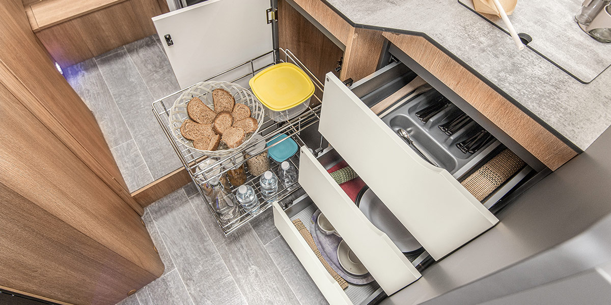 Wohnmobil Giottiline Teilintegriert Toscan 69 GC Innenansicht