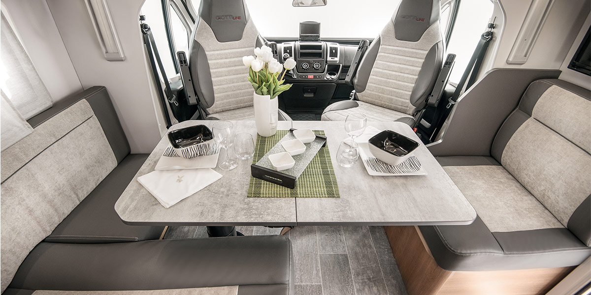 Wohnmobil Giottiline Teilintegriert Toscan 74 GC Innenansicht