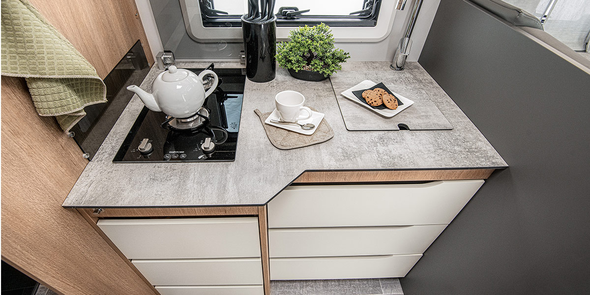 Wohnmobil Giottiline Teilintegriert Toscan 74 GC Innenansicht