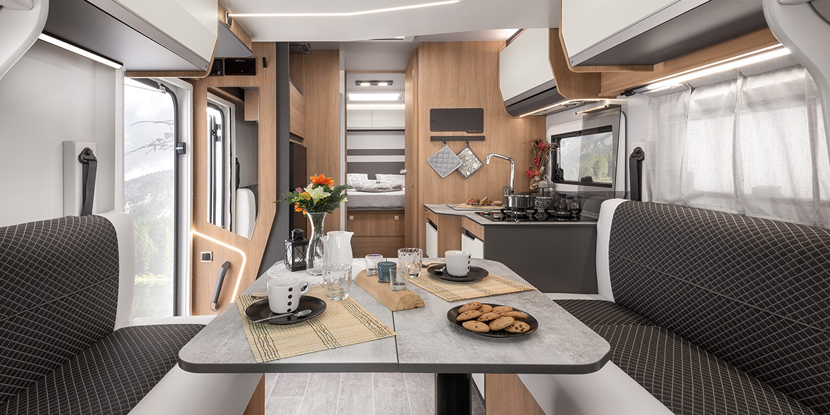Wohnmobil Giottiline Teilintegriert Toscan 74 NF Innenansicht