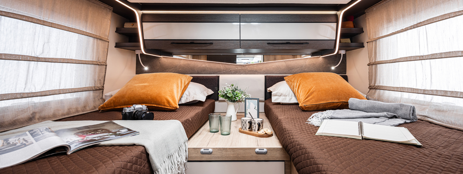 Miller Kansas Einzelbetten im Heck